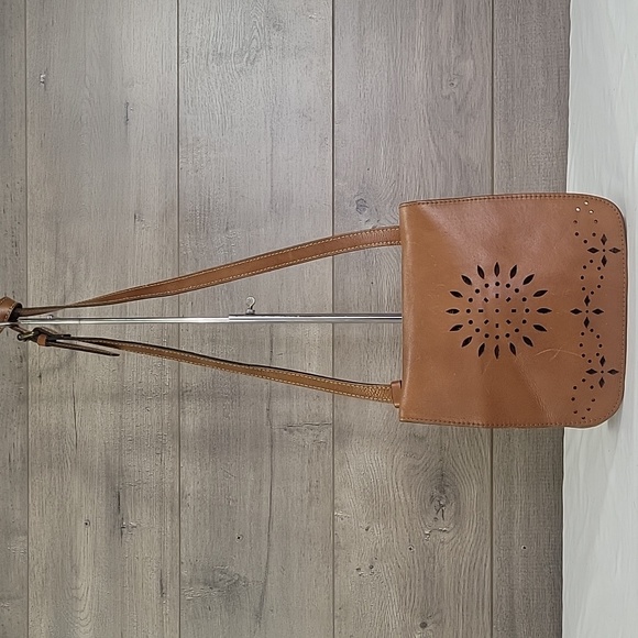 Patricia Nash Handbags - Patricia Nash Perforated Leather Flap Front Crossbody Shoulder Bag
